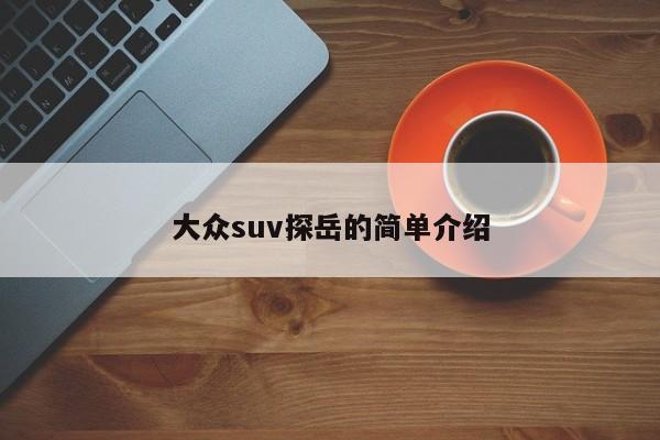 大众suv探岳的简单介绍